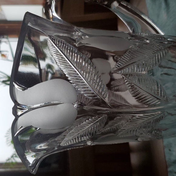Crystal Etched Pitcher Fifth Avenue